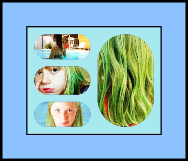 examples of swimming pool green hair