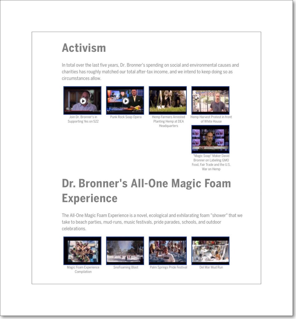 More background of the Dr. Bronner's Company