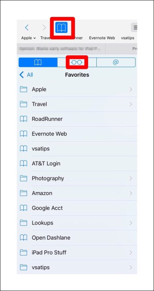 bookmark and read later icons