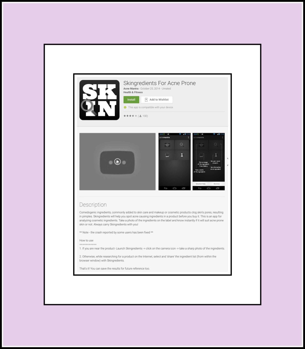 Skingredients Android App